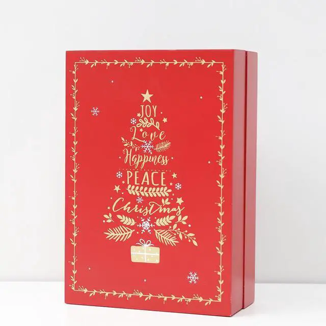 Alt view image 3 of 7 - PIONEER-EFFORT Christmas Wooden Advent Calendar Book with Drawers for Adults Kids Christmas Countdown Decoration with LED Lighting (Red-001
