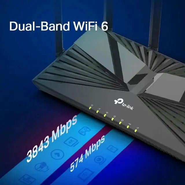 Alt view image 14 of 16 - tp-link ax4400 mesh dual band 6-stream router