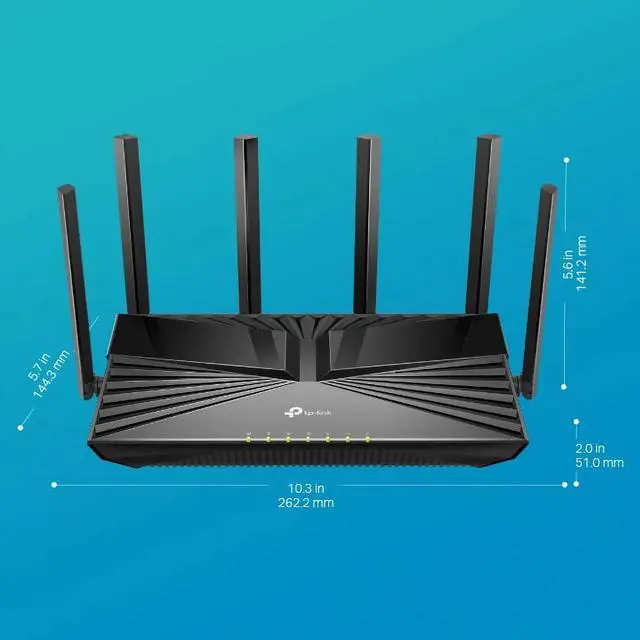 Alt view image 15 of 16 - tp-link ax4400 mesh dual band 6-stream router