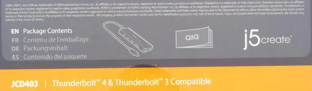 Alt view image 15 of 18 - j5create USB4 8 Multi-Port Hub  JCD403 - Space Gray/Black