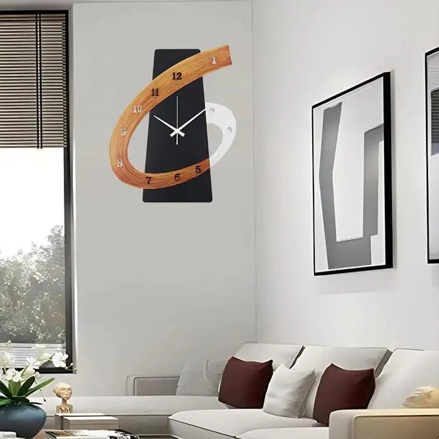 Main image of 15.7" Analog Battery Powered Art Deco Silent Clock