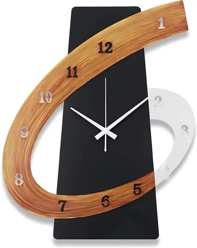 Alt view image 5 of 6 - 15.7" Analog Battery Powered Art Deco Silent Clock