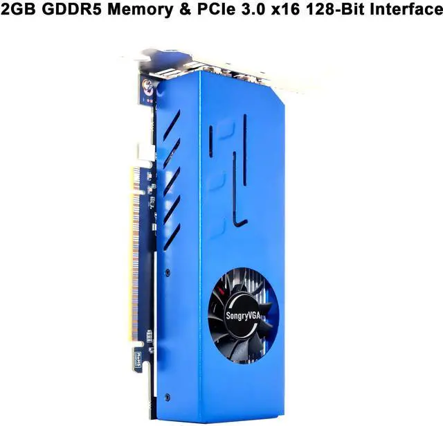 Alt view image 6 of 7 - SongryVGA GTX 750 2GB GDDR5 4 HDMI Outputs Dual Slot PCI-E 3.0 Graphics Card for 4K HD,Multi-Monitor Setup,Stock Trading,Surveillance,and Projection