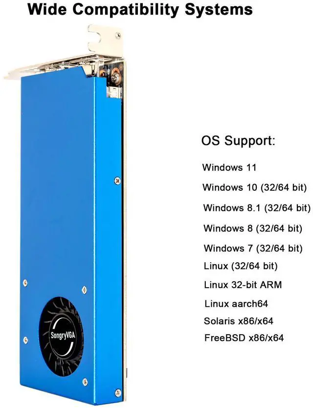 Alt view image 6 of 7 - SongryVGA GT 1030 2GB GDDR5 64-Bit Low Profile Graphics Card,Dual HDMI 4K,PCIe 3.0,DirectX 12