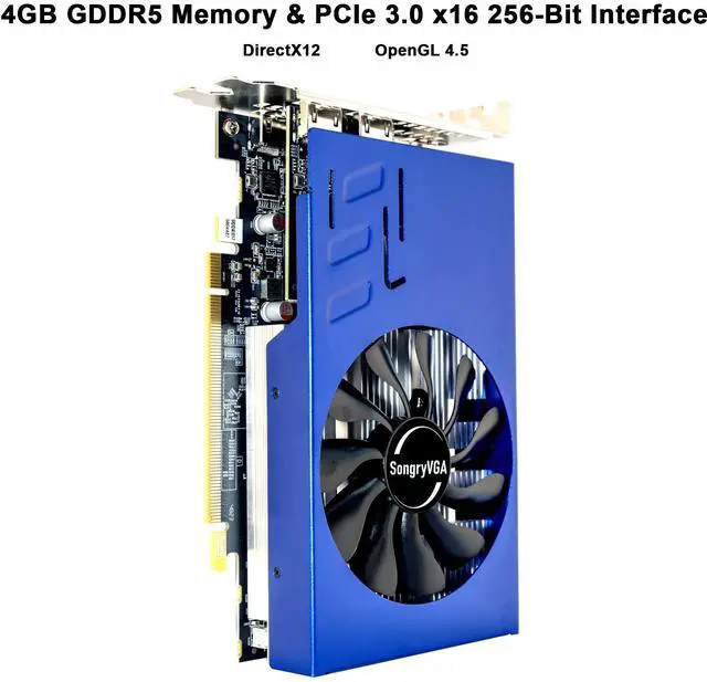 Alt view image 6 of 7 - SongryVGA RX 580 4GB Multi-Screen Graphics Card,GDDR5 6 HDMI 2.0 Outputs PCIe 3.0 x16 Interface 6 Monitors Video Card for Stock Trading,Video Wall Display