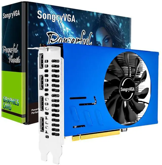 Main image of SongryVGA GTX 1050 Ti 4GB Multi-Screen Graphics Card, GDDR5 128-bit 4x HDMI For Trading/Gaming/Digital Signage, Dual Slot