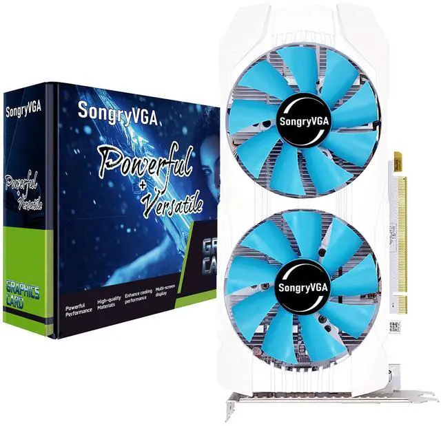 Alt view image 7 of 7 - SongryVGA RX 580 8GB GDDR5 256-Bit Gaming Graphics Card,2048SP PCIe 3.0 x16 6-Pin Power Connector 1080p Ready with HDMI/DP/DVI Output Ports