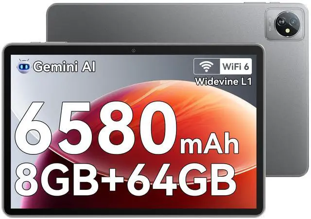 Main image of Blackview Tab 70 WiFi 2024 Android 14 Tablet, 12(4+8) GB+64GB 1TB Expand, Wi-Fi 6 Model, 10.1 inch Tablet with HD+IPS Display, 6580mAh, Dual Speakers and Camera, BT5.0, Google GMS, 2.0GHz CPU, Gray