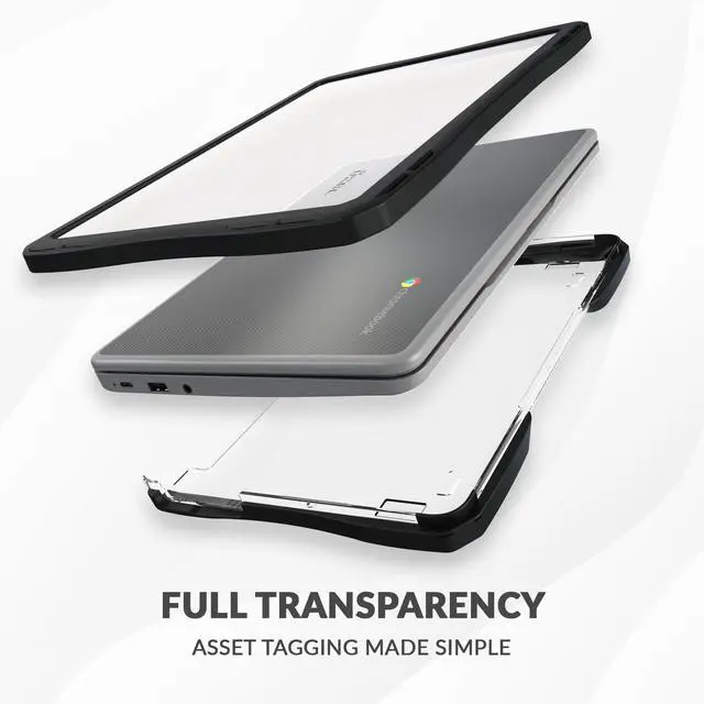 Alt view image 5 of 5 - UZBL Air Hard Shell Case for Lenovo 100e Gen 4 (Intel), Student-Proof K-12 Clear Hard Case (1-Pack)