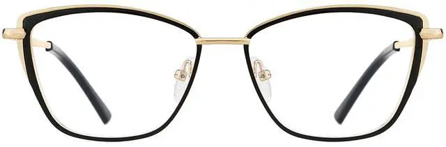 Main image of TIJN Stylish Cateye Metal Blue Light Blocking Glasses Lightweight Eyeglasses for Women Men(Ginevra)