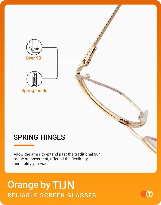 Alt view image 4 of 5 - TIJN Stylish Cateye Metal Blue Light Blocking Glasses Lightweight Eyeglasses for Women Men(Ginevra)