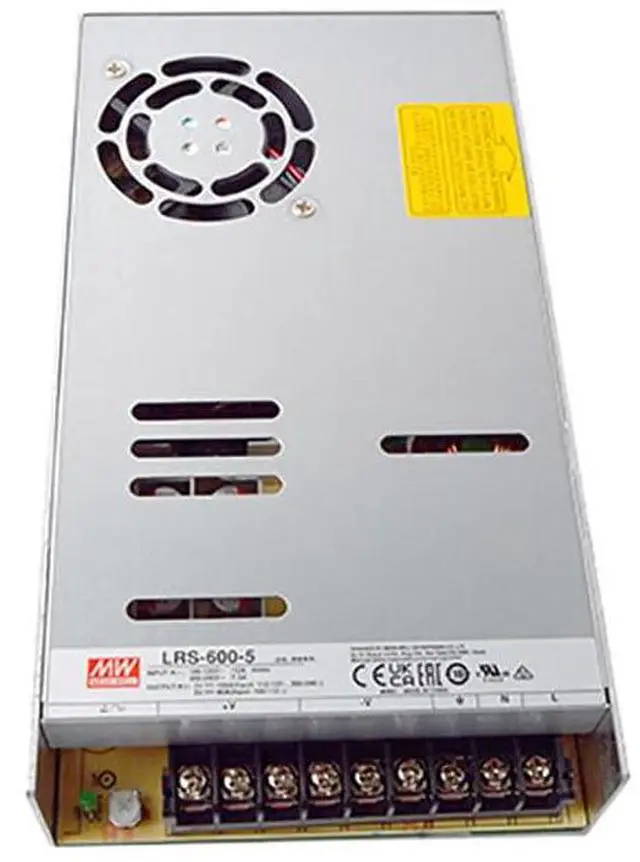 Alt view image 4 of 5 - LRS-600-5 600W 5V 100A Single Output Switching Power Supply, 90-302VAC/255-370VDC Input, 1U Low Profile, 5G Vibration Resistant, Industrial Automation, UL62368-1 Certified