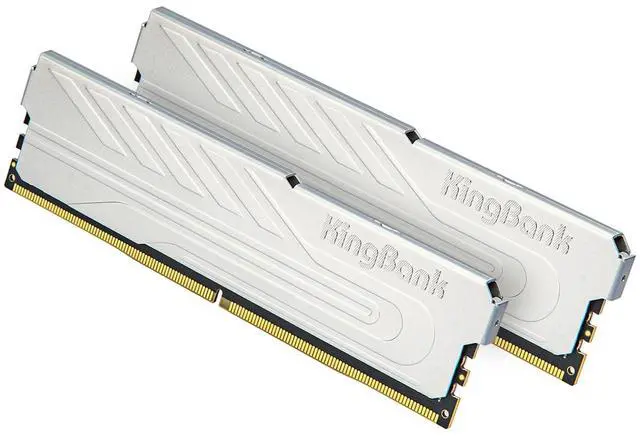 Main image of KingBank Computer Desktop Memory Ram DDR4 16GB(2x8GB) 3600MHZ CL18 1.35V XMP2.0 Overclocking with Heatsink for PC Gaming/Office/PS,Silver