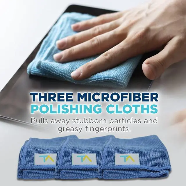 Alt view image 4 of 5 - Tech Armor Bundle Protection for Apple NEW iPad Pro 12.9-inch 2021, 2020 - Screen Cleaner Kit [3.4oz + 0.8oz] Microfiber Cloths- Best for iPhones, iPads and Ballistic Glass Screen Protector 1 Pack