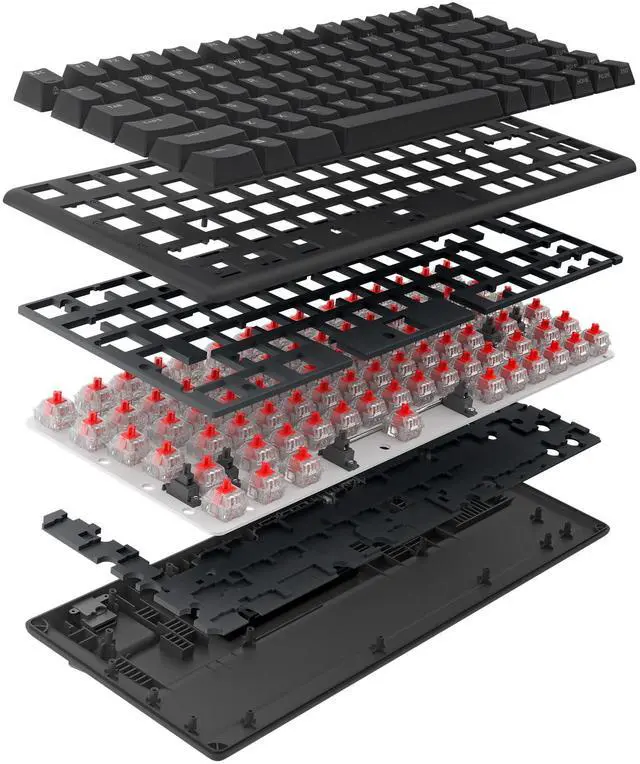 Alt view image 5 of 5 - Alienware Pro Wireless Gaming Keyboard - Bluetooth 5.1/2.4 GHz Radio Frequency Connectivity, Linear Mechanical, Hot-swappable switches, Tri mode connectivity, Adjustable Height - Dark Side of the Moon