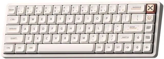 Main image of IQUNIX Magi65 Low Profile Mechanical Keyboard Wireless 65% Keyboard Ultra Slim for Creamy Typing, Hot Swappable, RGB Backlit, PBT Keycaps, Aluminum Case, BT/2.4G/USB-C, for Mac/Windows (Ochre White)