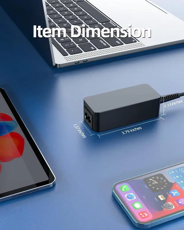 Alt view image 4 of 5 - Charger Fit for Samsung Galaxy Book Flex Alpha - (Compatible with NP730QCJ Laptop) (UL Safety Certified), Round Connector