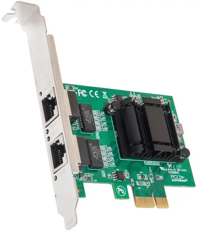 Main image of IO CREST 2 Port Gigabit Ethernet PCI-e x1 Network Card Intel 82571 Chipset, (SY-PEX24074)