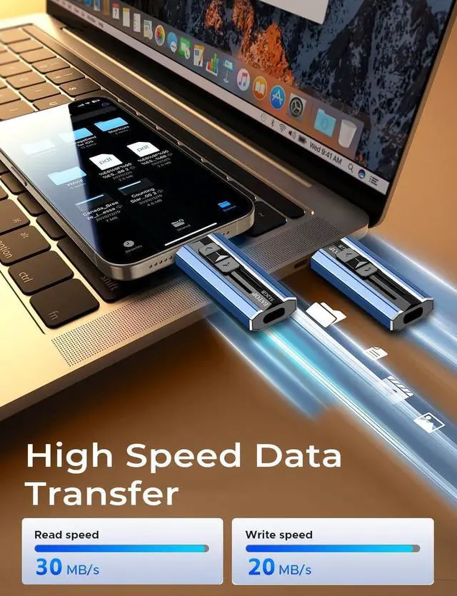 Alt view image 3 of 5 - EATOP 512GB Flash Drive Intended for iPhone iPad, Memory Stick Storage for Photos and Videos Backup, Compatible with iPhone iPad Android PC, Plug and Play, No Application Required (Blue)