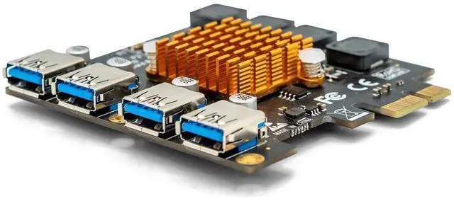 Alt view image 4 of 5 - PCI-E to USB 3.0 4-Port Expansion Card, Internal Converter PCI Express Expansion Card for Desktop PC Card, Support Casaos, Windows, Linux
