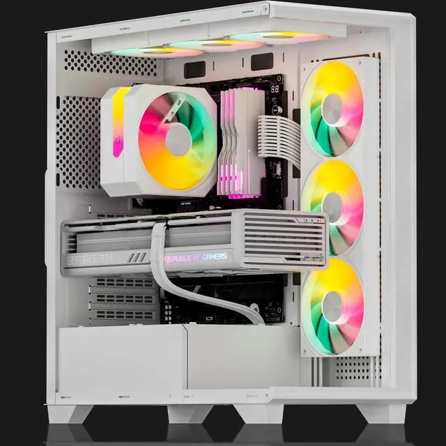 Alt view image 5 of 5 - upHere 360mm All-in-One 5V ARGB Computer Case Fan with PWM 4-Pin Interface High Performance Cooling Low Noise for Enhanced PC Cooling Black U3TC6
