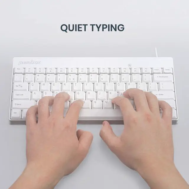 Alt view image 5 of 5 - Perixx PERIDUO-212W, Wired Mini Keyboard and Mouse Set, USB Connection, White, US English Layout