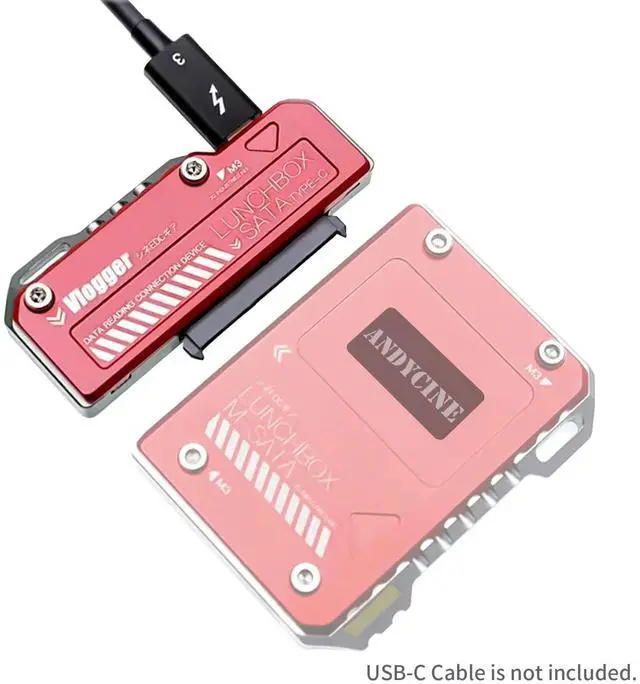Alt view image 2 of 5 - ANDYCINE USB-C to SATA Adapter for Lunchbox Series Lunbox Readers Compatible Lunchbox Series,Red Color(NOT for Atomos Master Caddy)