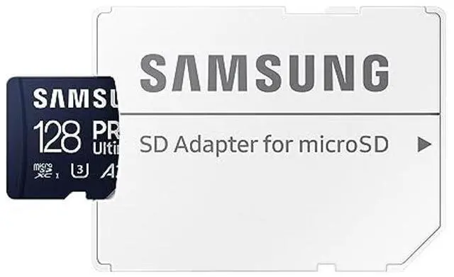 Alt view image 2 of 5 - SAMSUNG PRO Ultimate microSD Memory Card + Adapter, 128GB microSDXC, Up to 200 MB/s, 4K UHD, UHS-I, Class 10, U3,V30, A2 for GoPRO Action Cam, DJI Drone, Gaming, Phones, Tablets, MB-MY128SA/AM