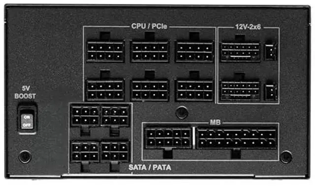 Alt view image 3 of 5 - ASRock Phantom Gaming PG-1300G ATX 3.1 1300W Power Supply PCle5.1 10 Years Warranty Fully Modular Japanese Capacitor 80 Plus Gold Cybenetics Platinum 12V-2x6 Cables