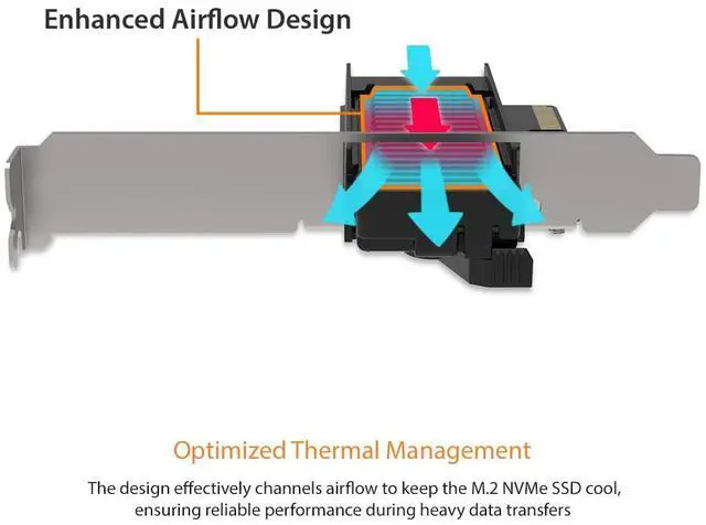 Alt view image 4 of 5 - Removable M.2 NVMe SSD to PCIe 4.0 x4 Mobile Rack Adapter Card for PCIe Expansion Slot | ExpressSlot Core MB305M4P-B