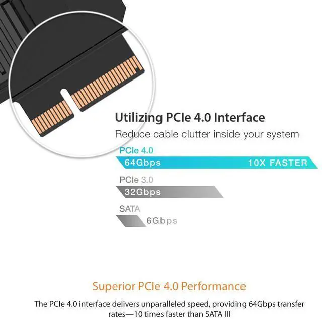 Alt view image 5 of 5 - Removable M.2 NVMe SSD to PCIe 4.0 x4 Mobile Rack Adapter Card for PCIe Expansion Slot | ExpressSlot Core MB305M4P-B