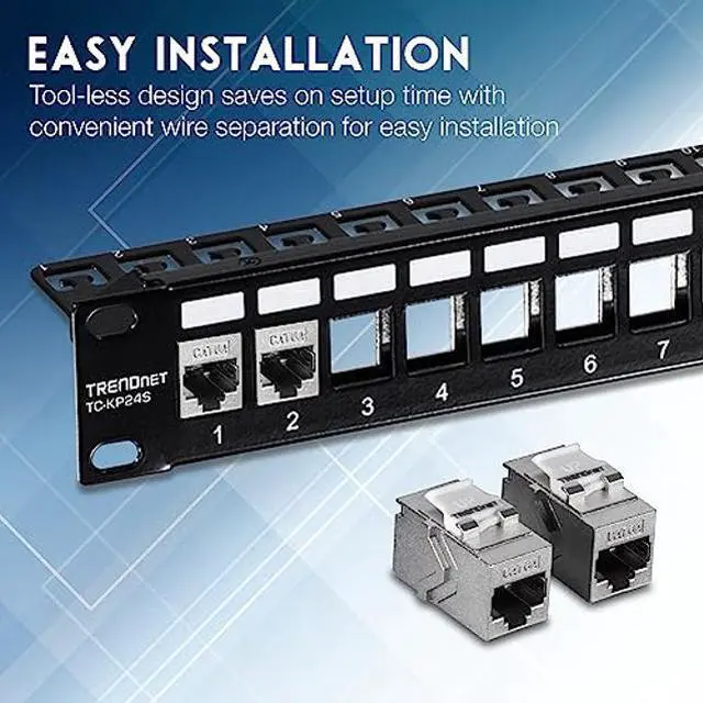 Alt view image 3 of 5 - TRENDnet Cat6A RJ45 Keystone Inline Coupler Keystone Jack, 6-Pack, TC-KC06C6A, Keystone Jack Female to Female for Wall Plates & Blank Shielded Keystone Patch Panels, Silver