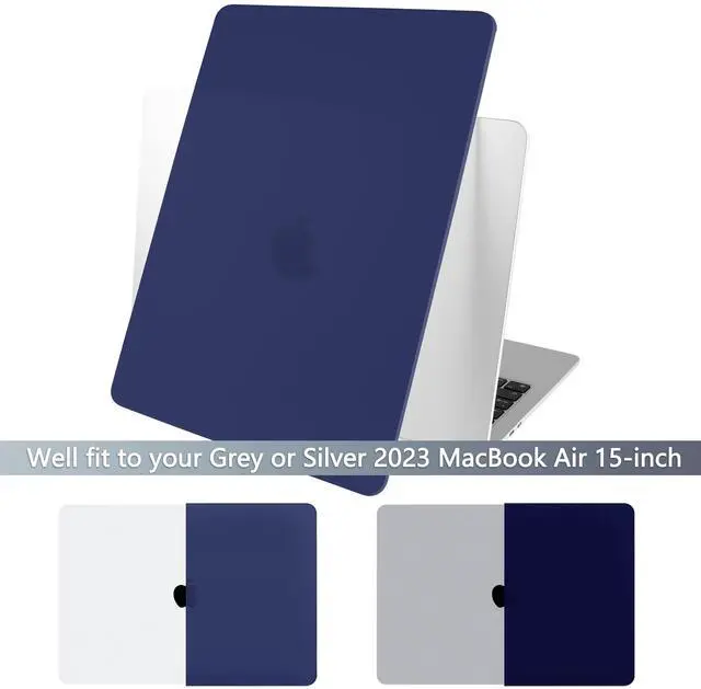 Alt view image 2 of 5 - Batianda Compatible for M4 MacBook Air 15 inch Case 2025 2024 M3 2023 M2 Chip Model A3241/A3114/A2941, Hard Shell Case with Screen Protector Silicone Keyboard Cover, Matte Navy