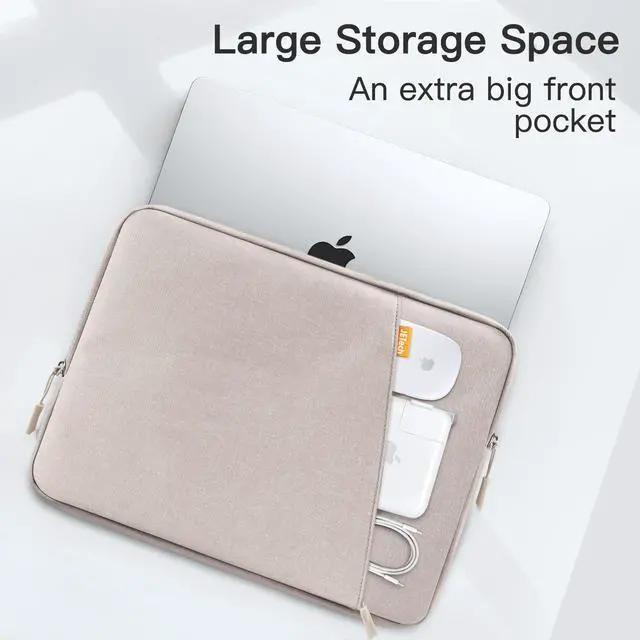 Alt view image 3 of 5 - JETech Laptop Sleeve for 16-Inch MacBook Pro (M4 / M3 / M2 / M1, 2019-2024), Waterproof Bag Case with Pocket, Compatible with 16 Inch Notebook (Starlight)
