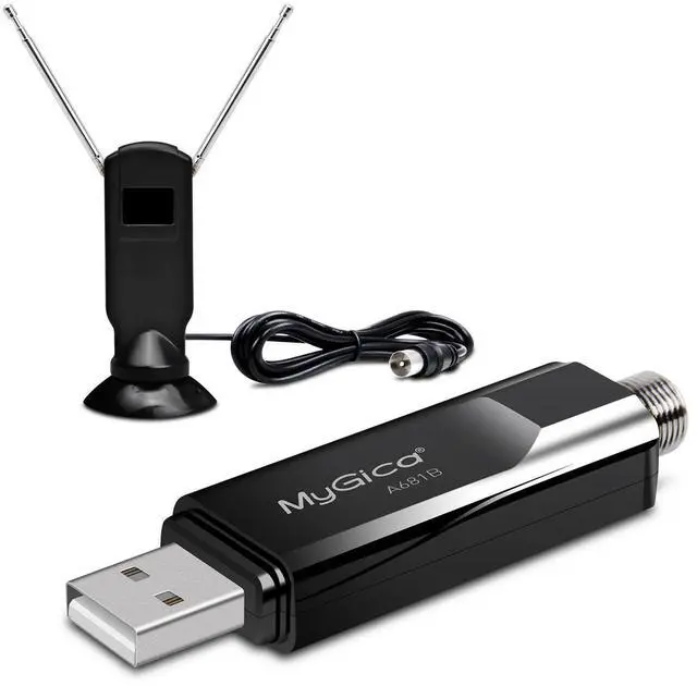 Main image of Mygica A681B USB 2.0 TV Tuner Card, ATSC HD Digital External HDTV Tuner Stick Dongle Adapter for Windows PC Computer + Laptop + Android TV - Black