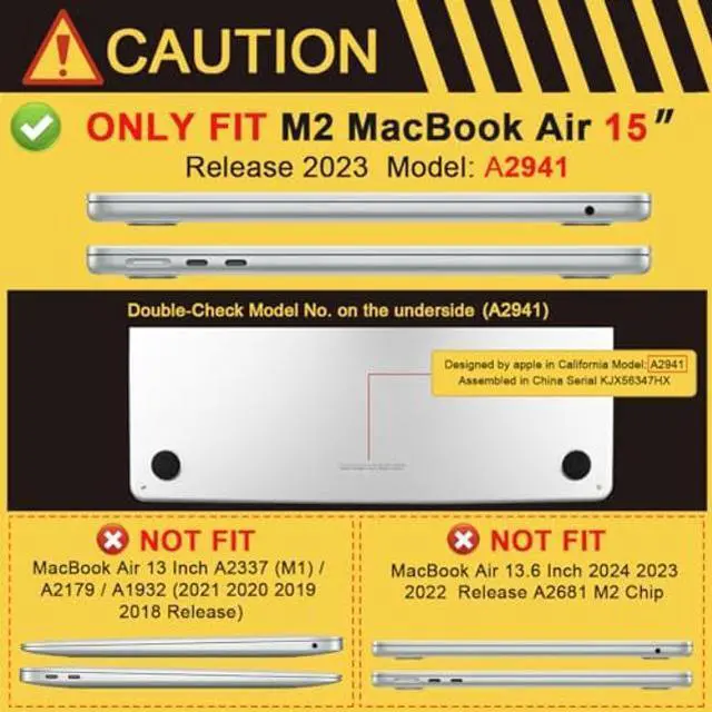 Alt view image 2 of 5 - Batianda Compatible for New MacBook Air 15 inch Case 2025 M4 2024 M3 2023 M2 Chip Version, Rubberized Smooth Touch Plastic Protective Hard Shell with Screen Protector Keyboard Cover,Lavender Grey