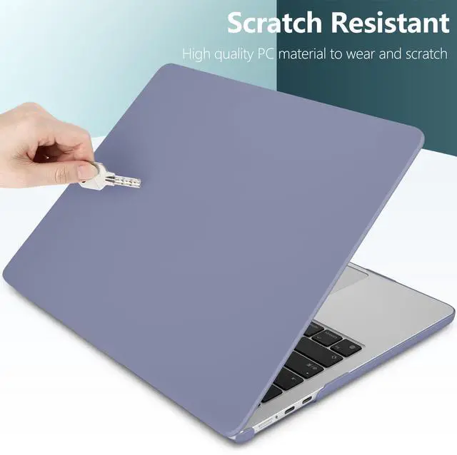 Alt view image 5 of 5 - Batianda Compatible for New MacBook Air 15 inch Case 2025 M4 2024 M3 2023 M2 Chip Version, Rubberized Smooth Touch Plastic Protective Hard Shell with Screen Protector Keyboard Cover,Lavender Grey