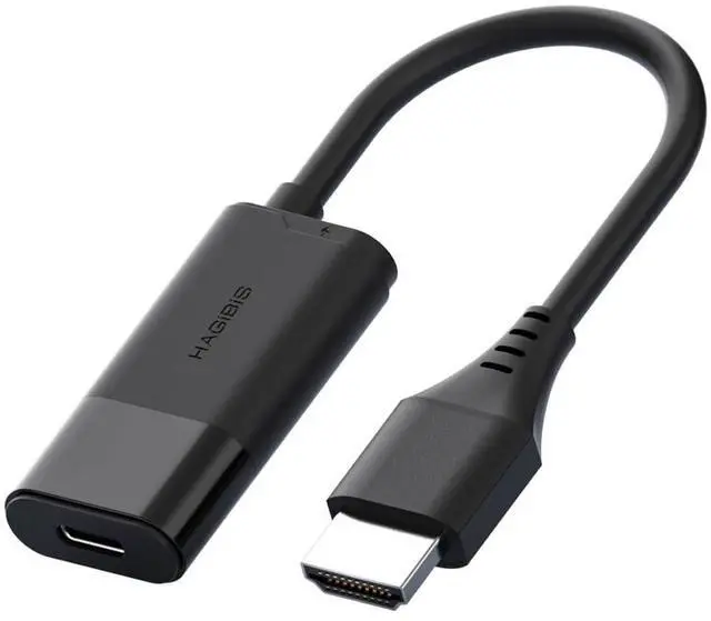 Main image of Hagibis HDMI to USB C Adapter, 4K@60Hz HDMI Male to USB-C Female Cable, Portable Monitor, AR Glasses XREAL, VITURE, RayNeo, Rokid to Type C Laptop, Switch, ROG Ally, Steam Deck, PS4/5