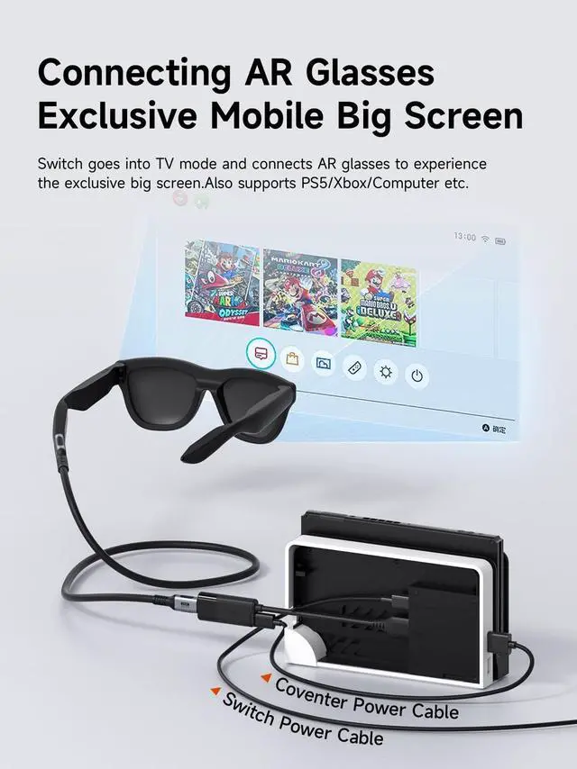 Alt view image 3 of 5 - Hagibis HDMI to USB C Adapter, 4K@60Hz HDMI Male to USB-C Female Cable, Portable Monitor, AR Glasses XREAL, VITURE, RayNeo, Rokid to Type C Laptop, Switch, ROG Ally, Steam Deck, PS4/5