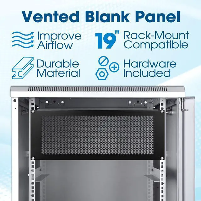 Alt view image 2 of 5 - Intellinet 19" Vented 4U Blank Rack Mount Panel Spacer with Venting for 19in Server Rack Enclosure or Network Cabinet-3 Yr Warranty-716321