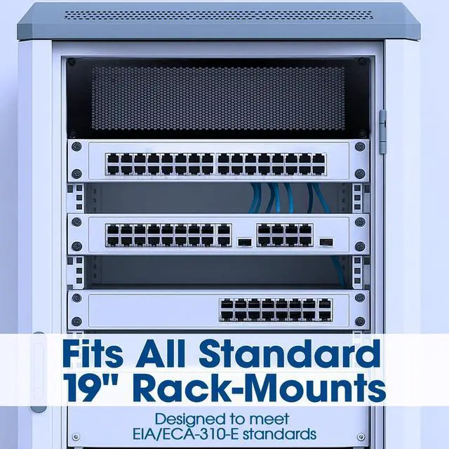 Alt view image 4 of 5 - Intellinet 19" Vented 4U Blank Rack Mount Panel Spacer with Venting for 19in Server Rack Enclosure or Network Cabinet-3 Yr Warranty-716321