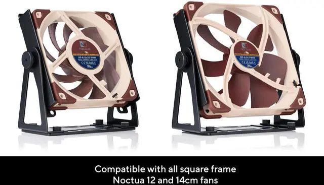 Alt view image 3 of 5 - Noctua NV-FM1, Pivoting Multi-Purpose Fan Mount for 120 & 140mm Fans (Black)