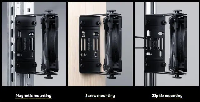 Alt view image 4 of 5 - Noctua NV-FM1, Pivoting Multi-Purpose Fan Mount for 120 & 140mm Fans (Black)