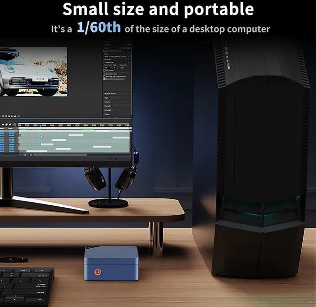 Alt view image 4 of 5 - MOREFINE Mini PC N150, Intel Twin Lake N150 (Upgraded N100), 12GB LPDDR5 4800MHz 1TB NVMe M.2 SSD, Mini Desktop Computer Support 4K Triple Disply, Micro PC with USB3.2/RJ45/WiFi/BT/Home/Office