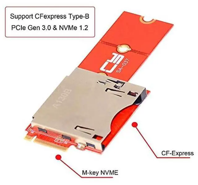 Alt view image 3 of 5 - CY NVMe NGFF M.2 M-Key Mainboard to CF Express Extension Adapter M2 M-Key for CFE Type-B Support R5 Z6 Z7 Memory Card
