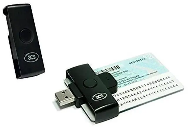 Alt view image 2 of 5 - ACS ACR38U-N1 PocketMate USB Smart Card Reader and Writer for CNS CRS Digital Signature Small Compact Black
