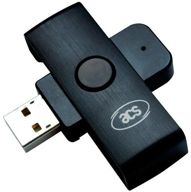 Alt view image 3 of 5 - ACS ACR38U-N1 PocketMate USB Smart Card Reader and Writer for CNS CRS Digital Signature Small Compact Black