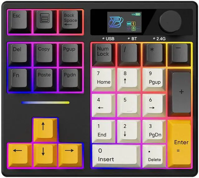 Alt view image 5 of 5 - BOYI mad68 Magnetic Keyboard+TD31Pro Numpad RGB HotSwap Numpad with Screen&Knob,PBT Keycaps Rechargeable Gasket Number keypad for PC Laptop Desktop