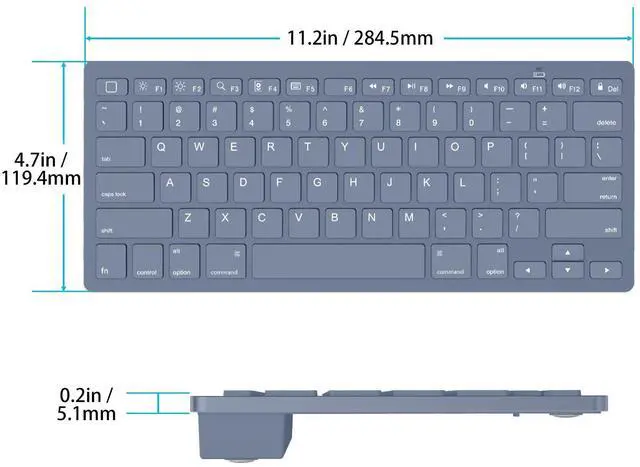 Alt view image 5 of 5 - OMOTON Bluetooth Keyboard Compatible with iPad 10th Generation, iPad 10.2 (9th/8th/7th), iPad Pro 13/12.9/11 inch, iPad Air/Mini and More Bluetooth Enabled Devices,