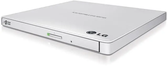 Main image of LG Electronics USB 3.0 Compatible Super-Multi Slim Portable DVD+/-RW External Drive for PC Windows, Linux, Mac OS with M-DISC support GP65NW60 (White)